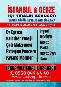 İstanbul Asansörlü Evden Eve Nakliyat 